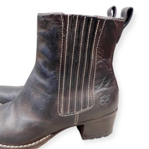 TIMBERLAND Leather Comformia Chelsea Harness Ankle Boot Brown 7 - Picture 10 of 12